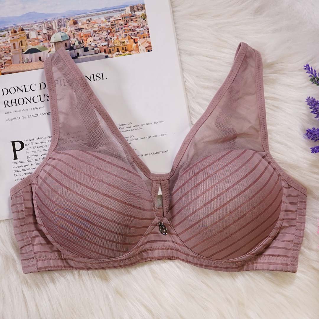 簡單大方斜條紋薄款無痕無鋼圈內衣