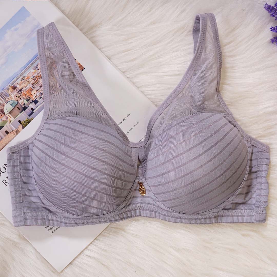 簡單大方斜條紋薄款無痕無鋼圈內衣