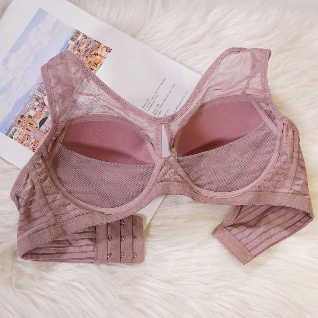 簡單大方斜條紋薄款無痕無鋼圈內衣