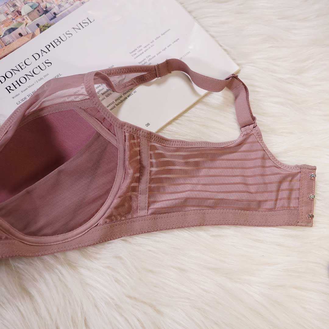 簡單大方斜條紋薄款無痕無鋼圈內衣