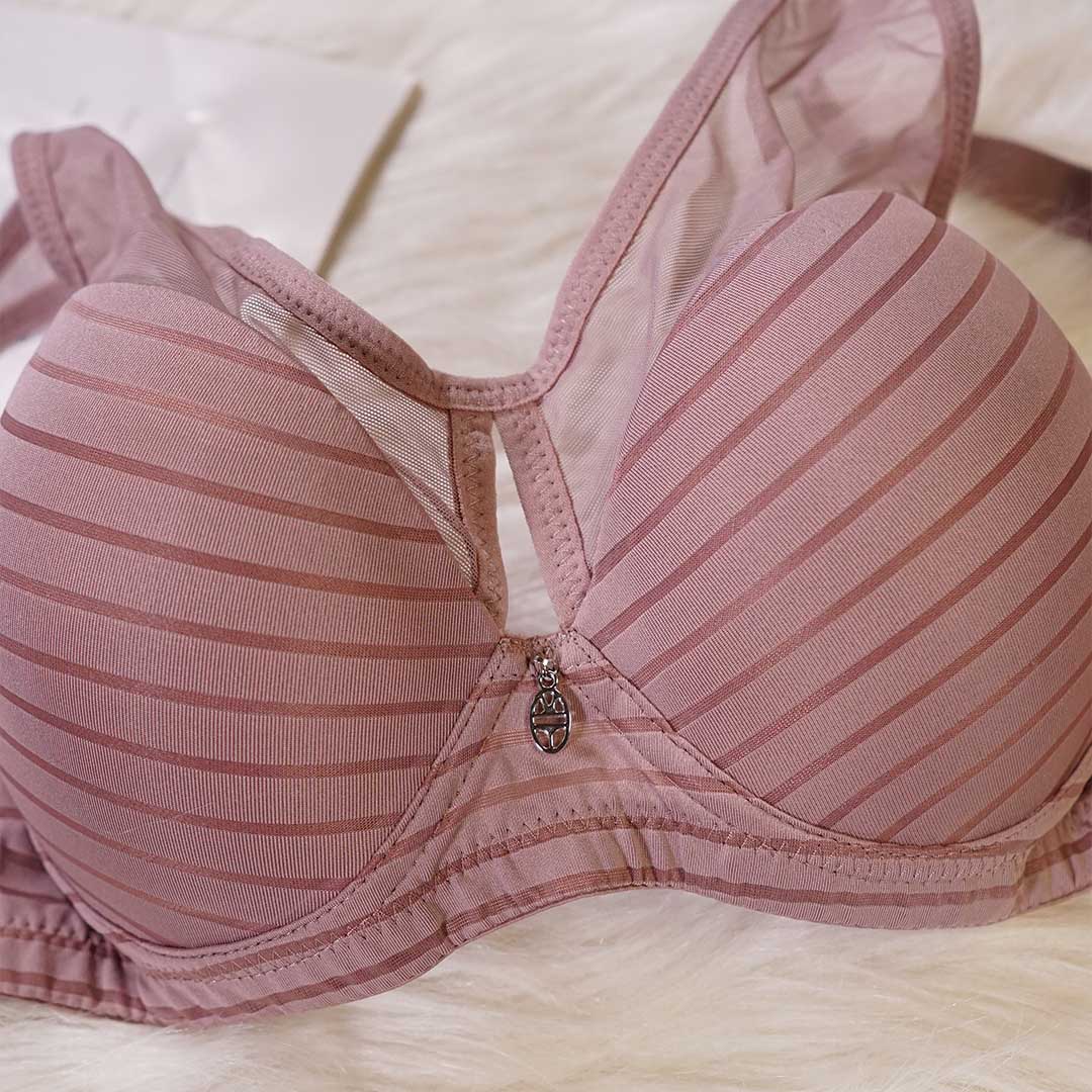 簡單大方斜條紋薄款無痕無鋼圈內衣