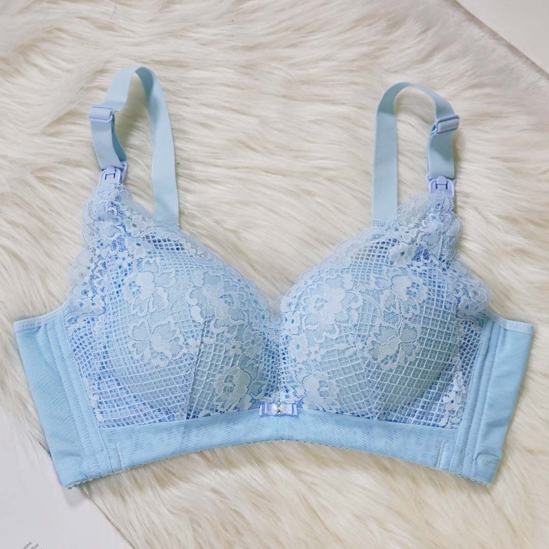 法式蕾絲薄杯無鋼圈喂哺內衣