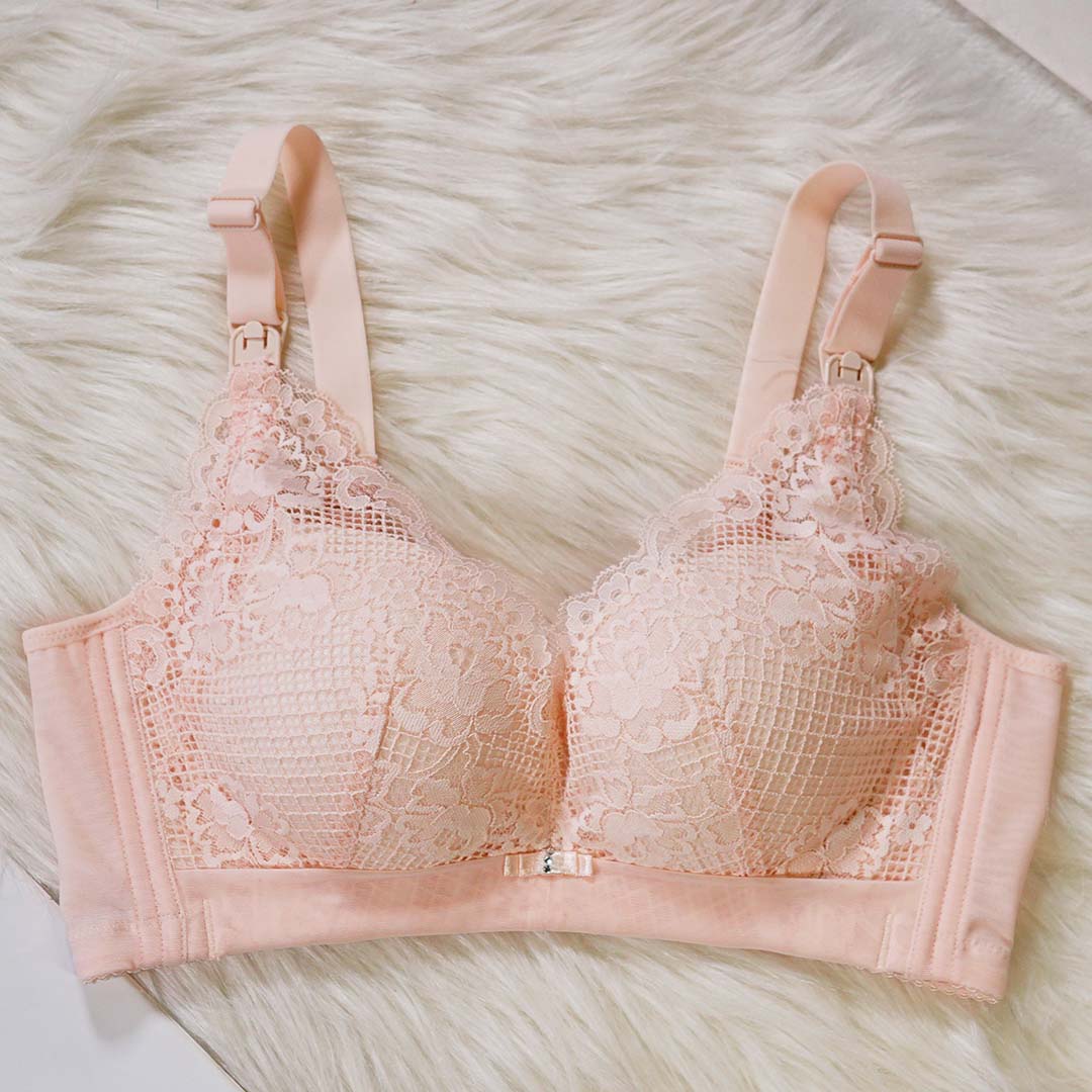 法式蕾絲薄杯無鋼圈喂哺內衣