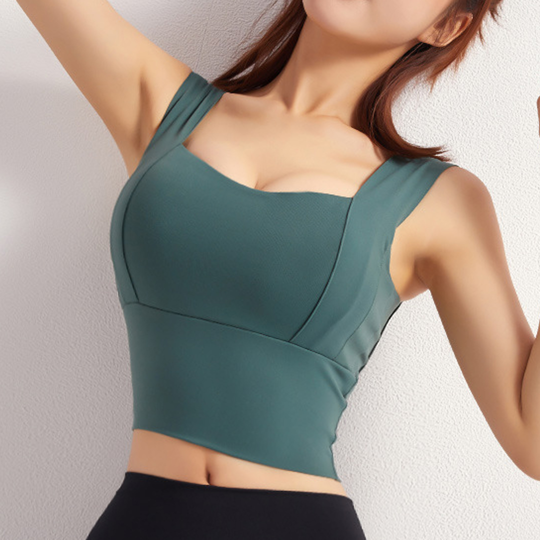 高強度聚攏定型瑜伽跑步防震運動背心-可外穿