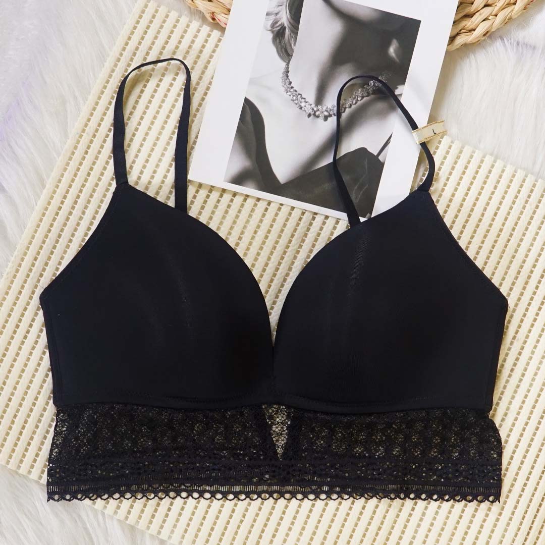 光面舒適無痕無鋼圈性感蕾絲花邊內衣