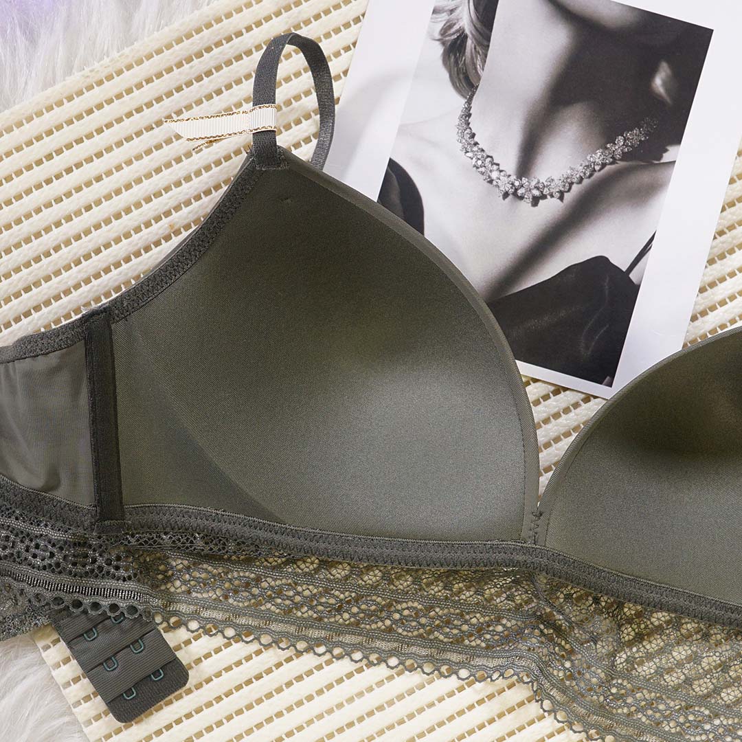 光面舒適無痕無鋼圈性感蕾絲花邊內衣