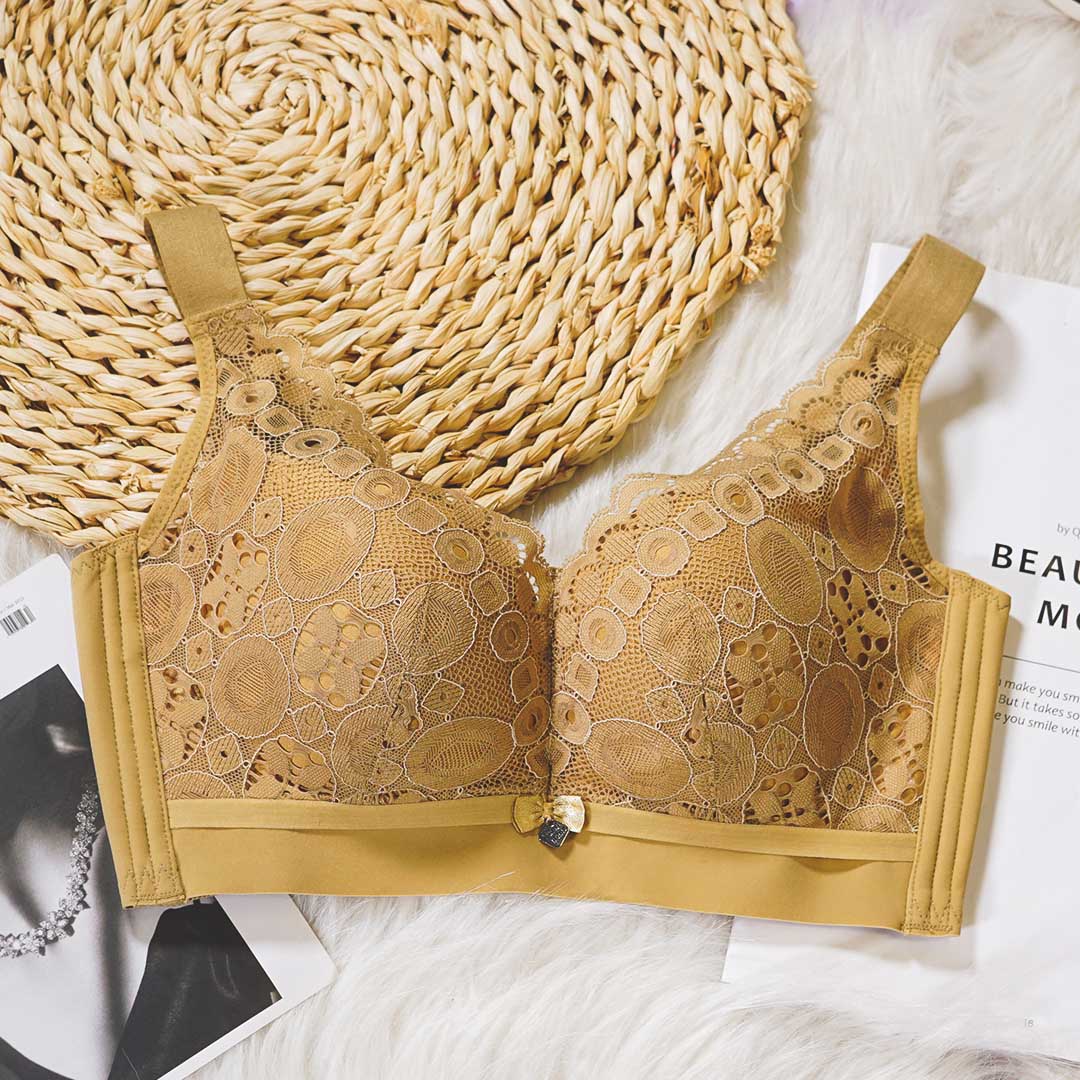 玫瑰微囊天然軟棉透氣杯調整型無鋼圈內衣-大杯