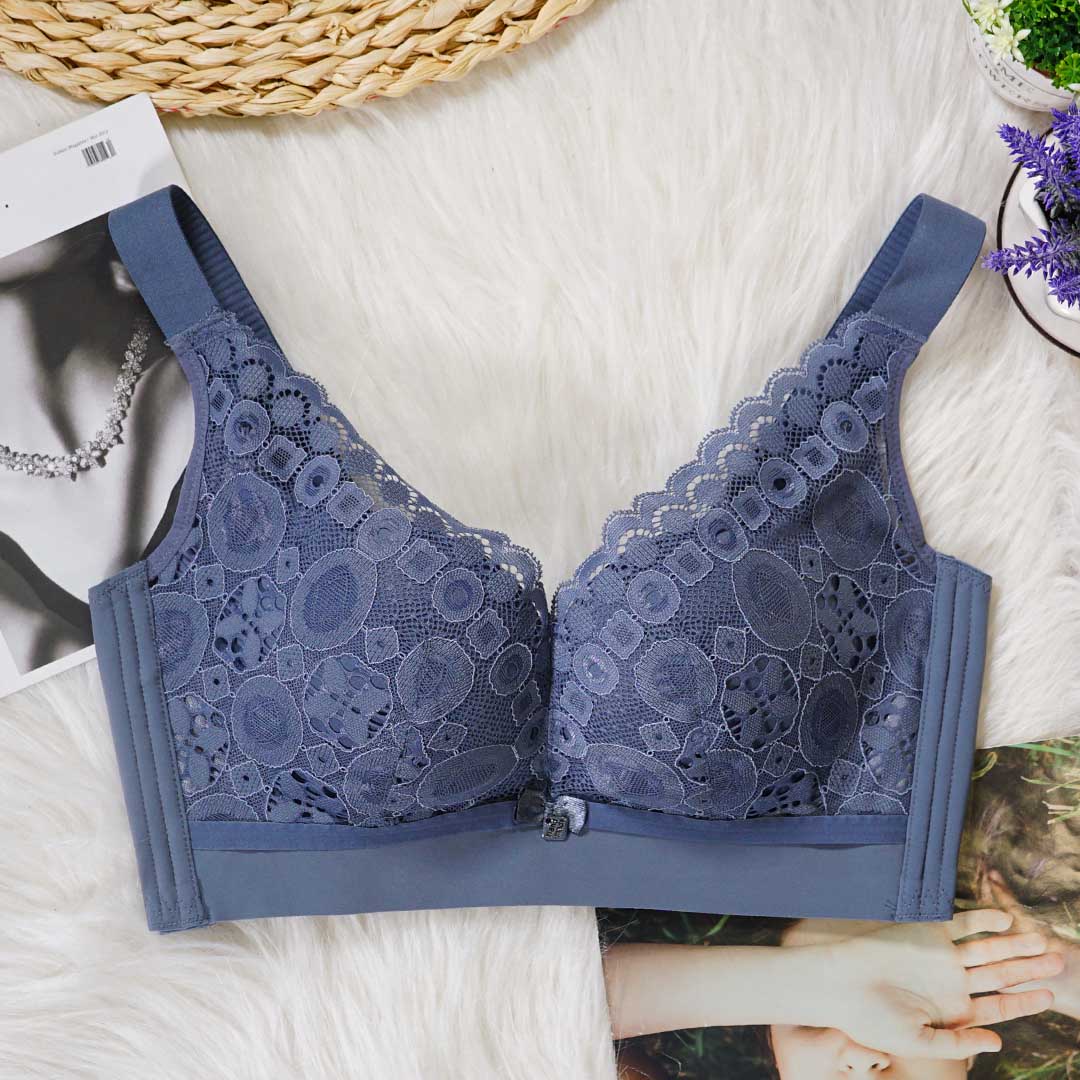 玫瑰微囊天然軟棉透氣杯調整型無鋼圈內衣-大杯