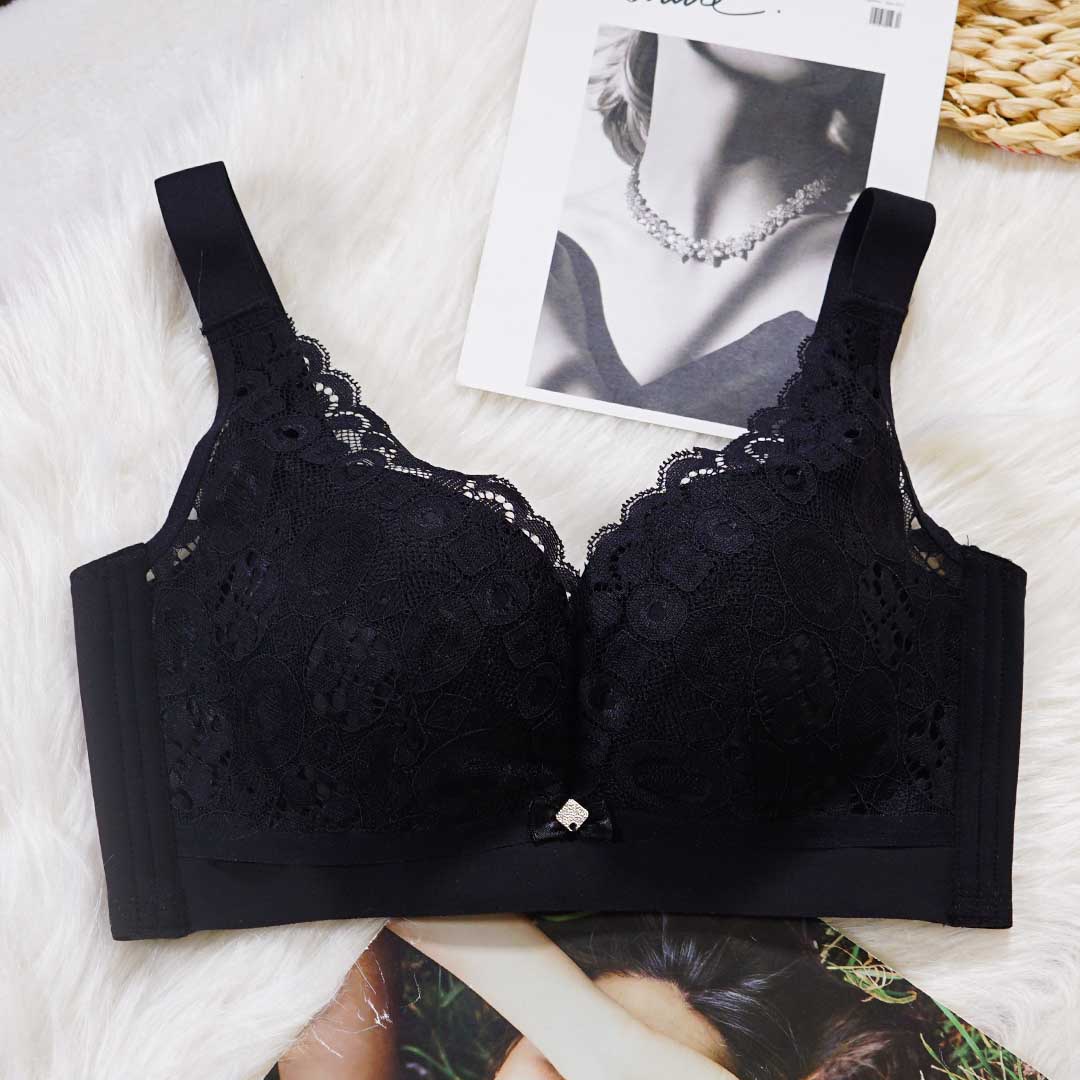 玫瑰微囊天然軟棉透氣杯調整型無鋼圈內衣-大杯