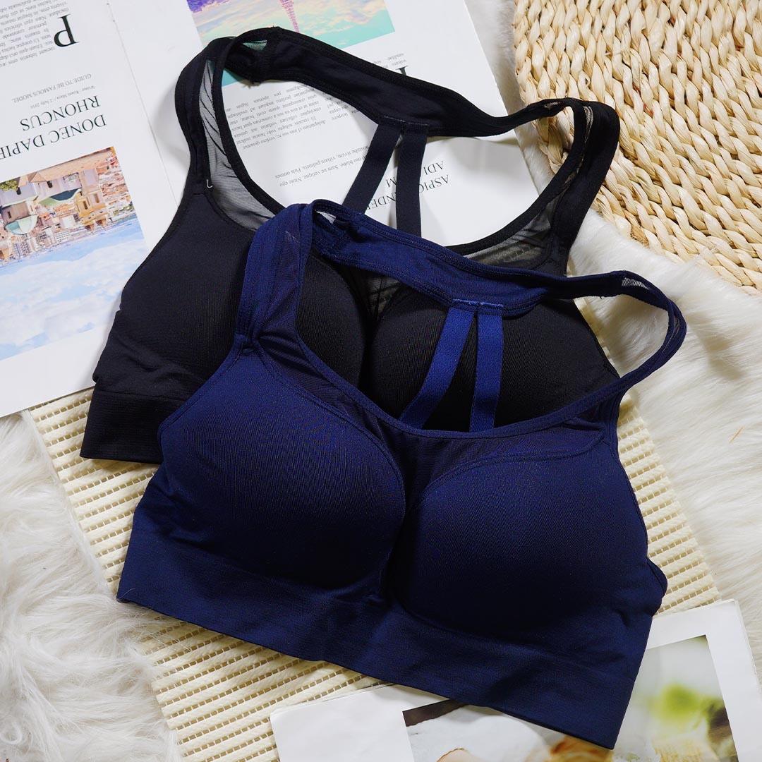 無鋼圈無痕防震背心式美背運動內衣