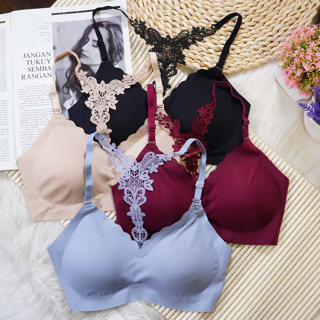 一片式舒適光面無痕美背可拆洗胸墊背心