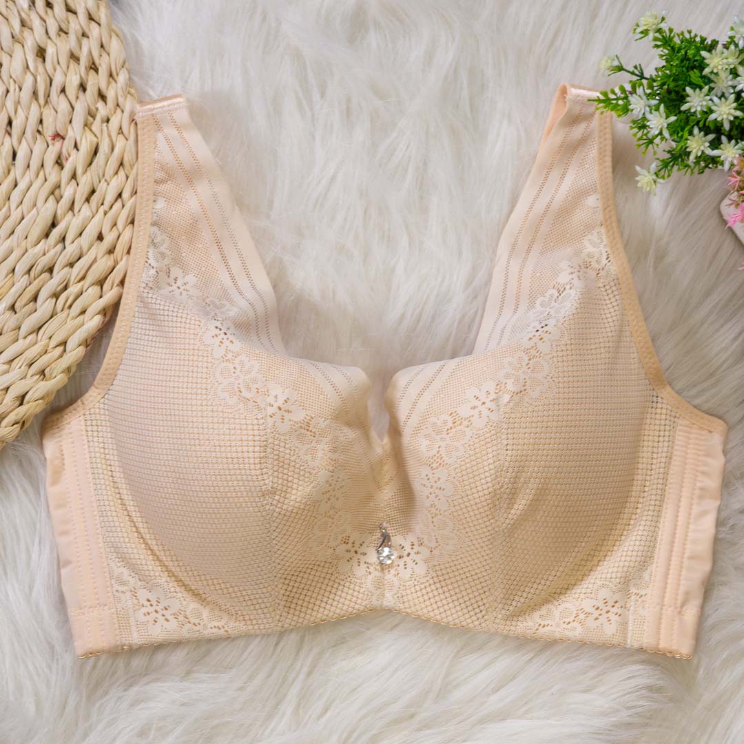 記憶軟鋼圈360度立體呵護大胸超薄透氣調整型內衣