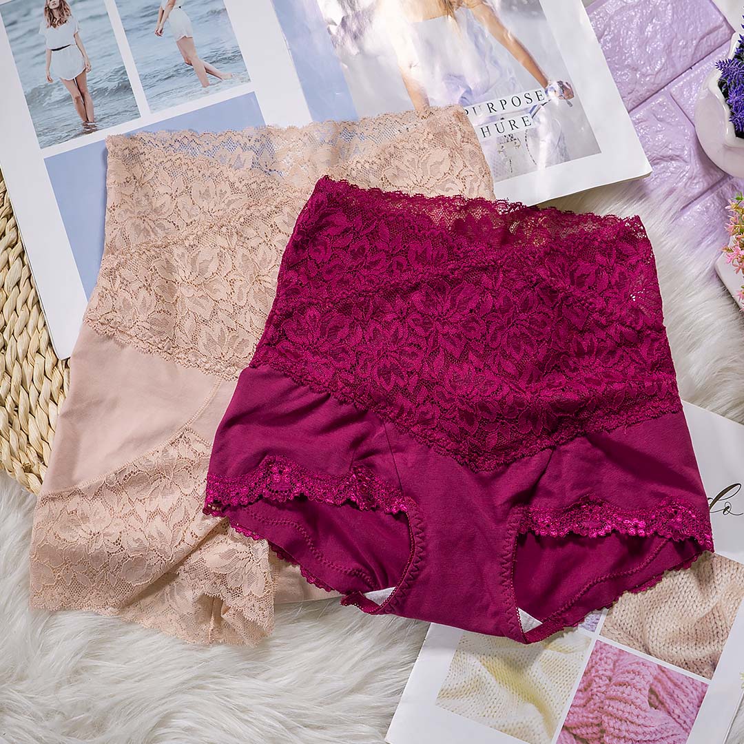 蕾絲高腰提臀收腹內褲-防走光及三角款