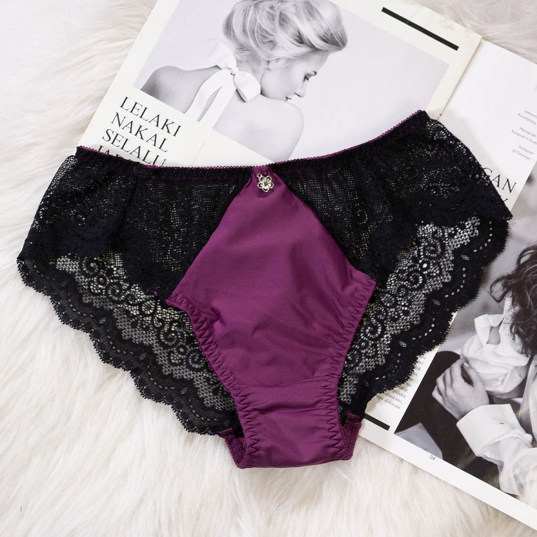 【台灣專利十字脊心不移位】-法式波浪提托全齡機能內衣 配套內褲-高叉健康型