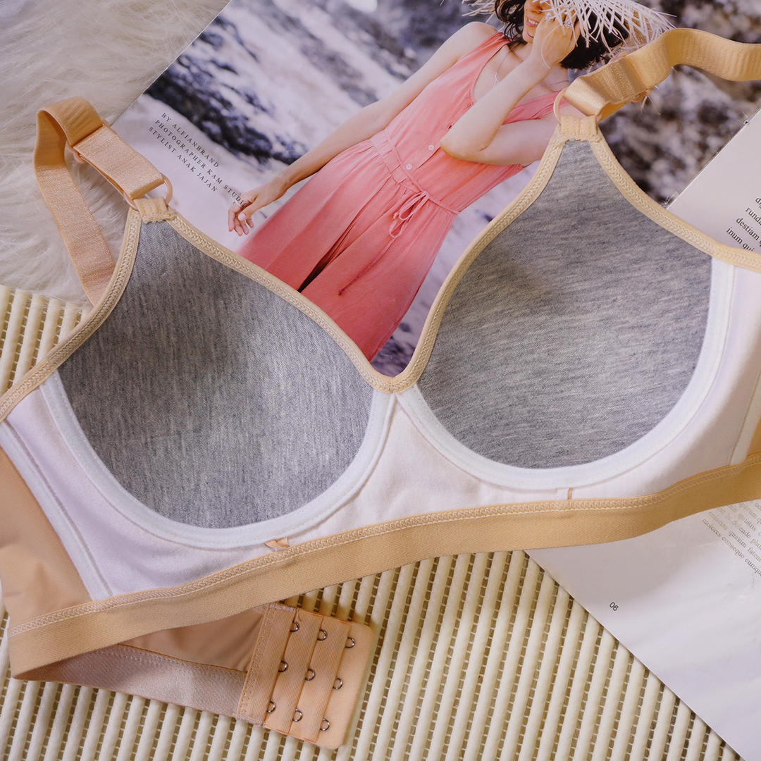 360度立體呵護舒適無鋼圈超薄聚攏杯型内衣