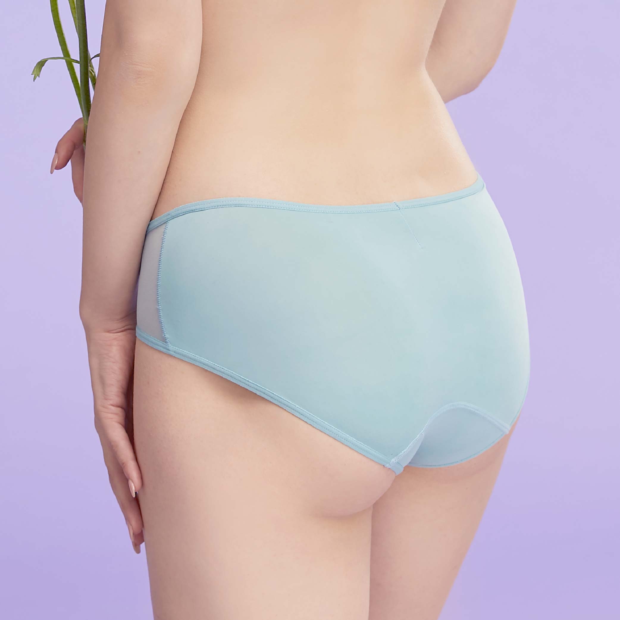 法式純潔系列-深V顯瘦集中型內衣-兩排扣 配褲