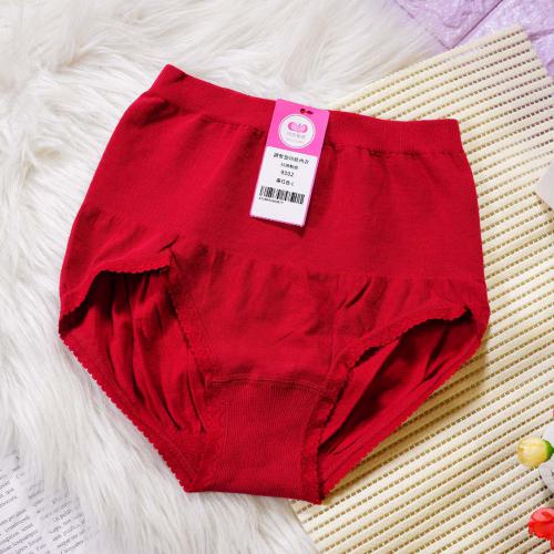 High waisted cotton women's underwear with a cinched abdomen