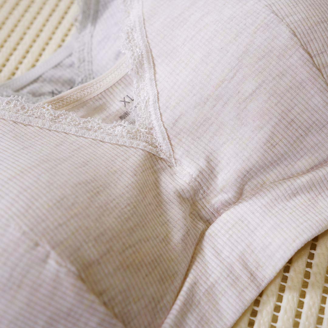 舒適純棉V肩背心式內衣-透氣罩杯型-2-6501