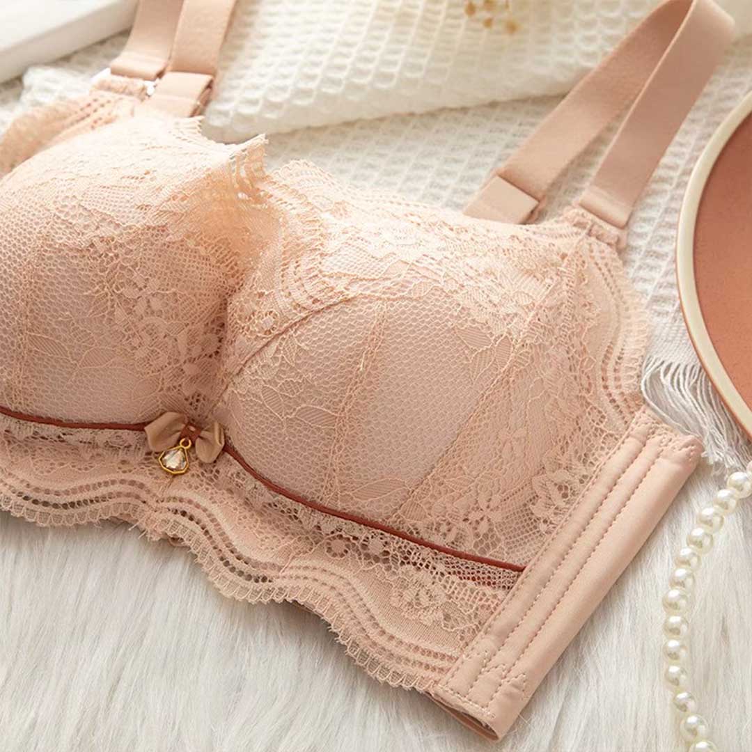 舒適莫代爾嬰肌棉無鋼圈小胸聚攏加厚調整型內衣