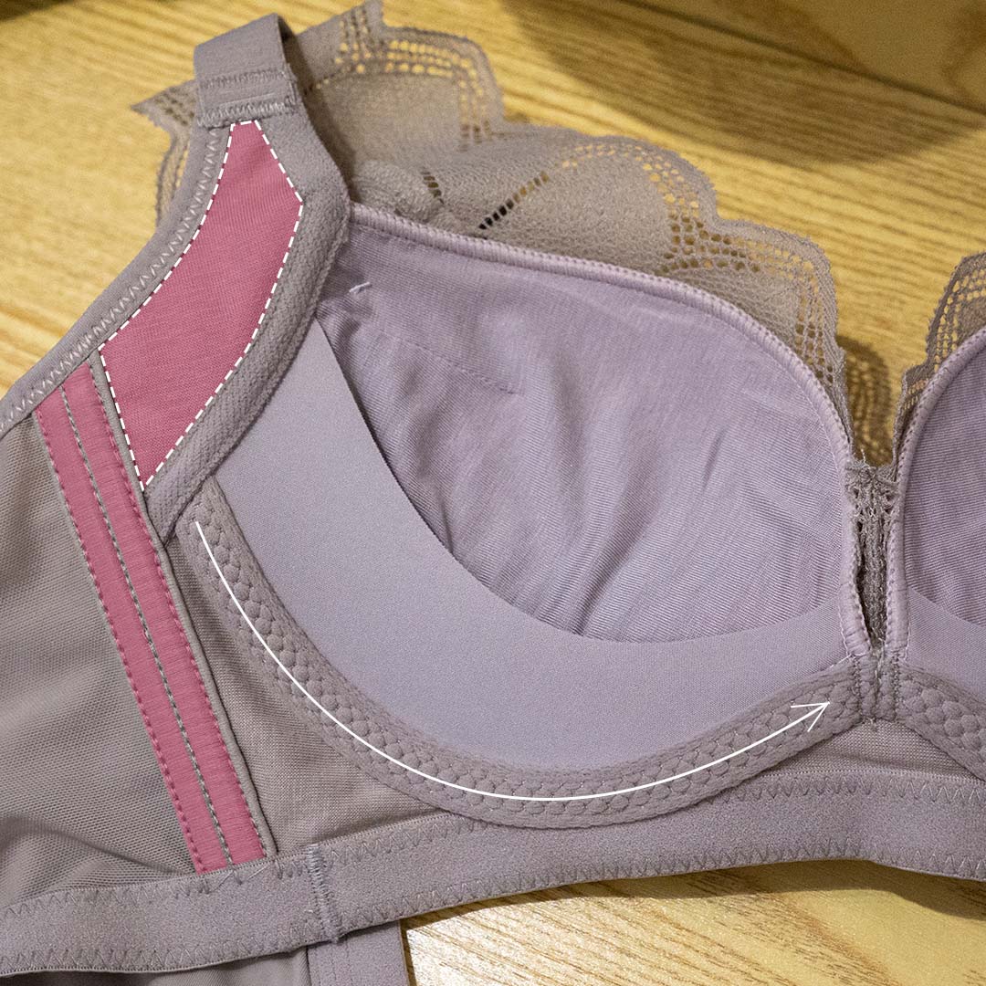 輕柔舒適天然蠶絲纖維無鋼圈多功能調整型內衣