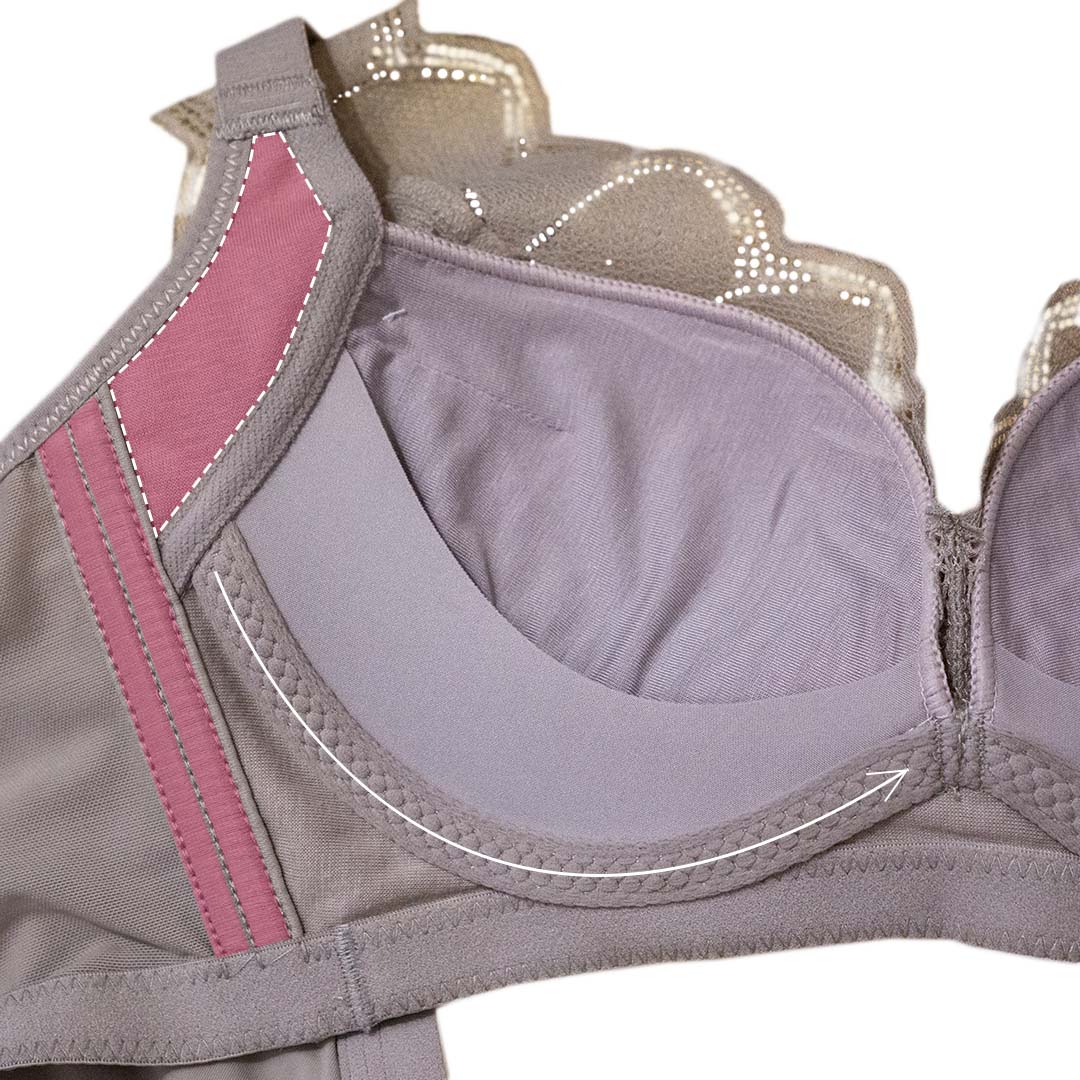 輕柔舒適天然蠶絲纖維無鋼圈多功能調整型內衣