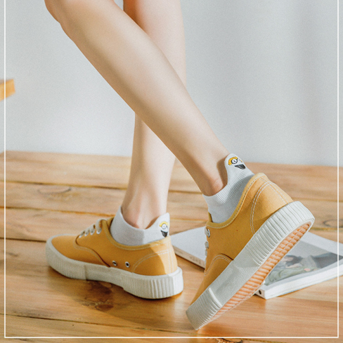 後跟搞怪表情包純棉船襪