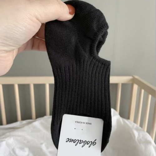 春夏季純色純棉透氣隱形船襪