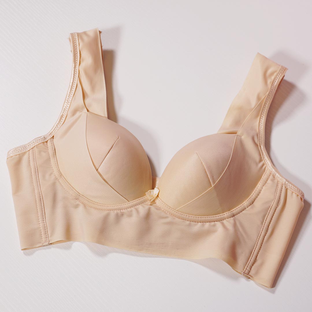 主播推薦! 三段托提無鋼圈 寬肩帶無痕輕薄雕塑(膚桃黑三套組)