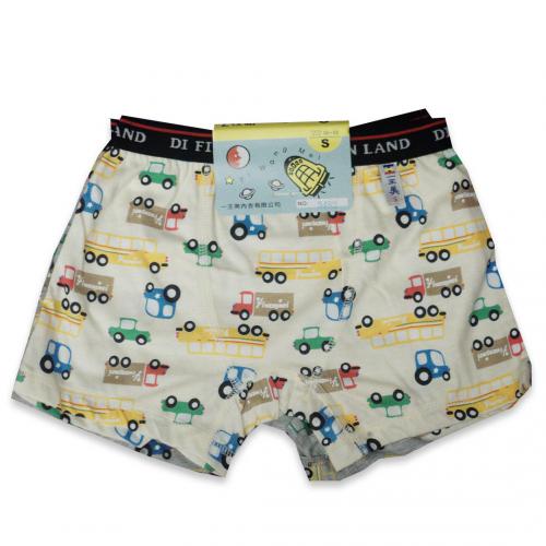 Bus and car full print men's flat pants with four corners, children's loose fit version NO: 3482