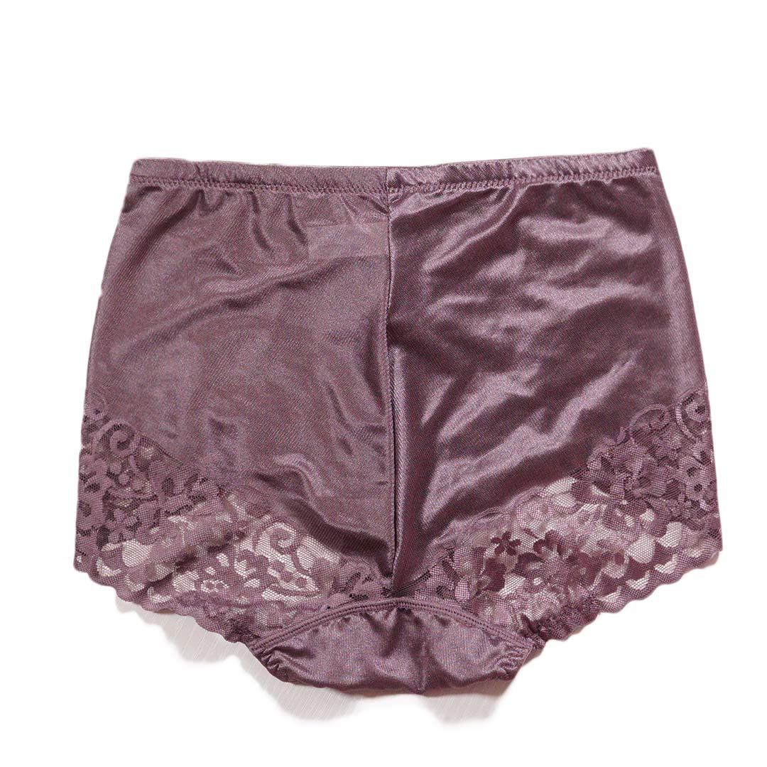 4D立體雕塑提臀束腹褲-蕾絲鎖邊布修飾褲