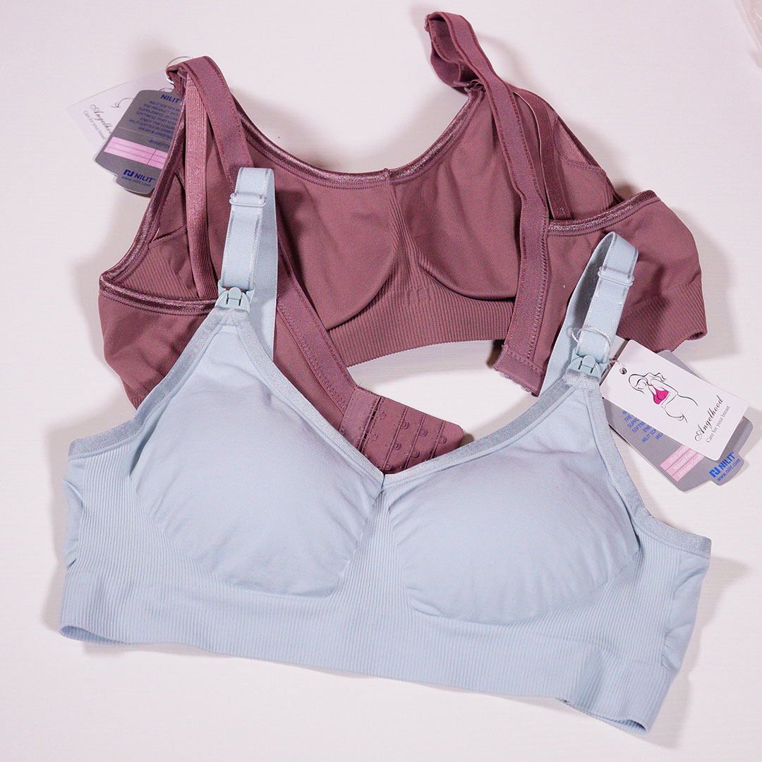 一片式高彈力上開扣無鋼圈防下垂聚攏哺孕內衣