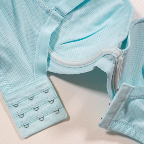 【Cool Feeling Cotton Blend Fabric】Plain-colored low-ridge center seamless T bra in six colors