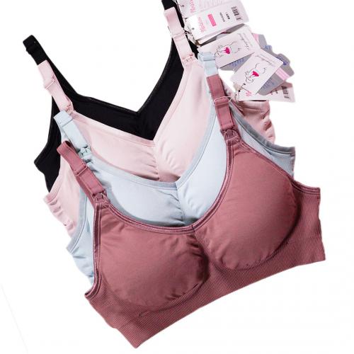 一片式高彈力上開扣無鋼圈防下垂聚攏哺孕內衣