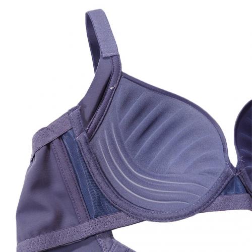 Underwire bra with smooth and soft steel ring and refreshing internal airflow design