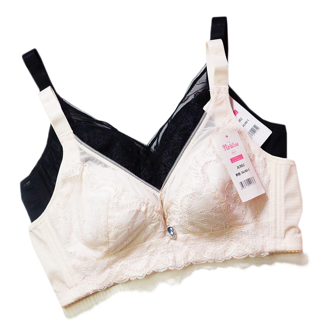 不跌肩帶BRA-柔軟直立棉舒適呵護大碼薄棉杯抹胸式無鋼圈内衣