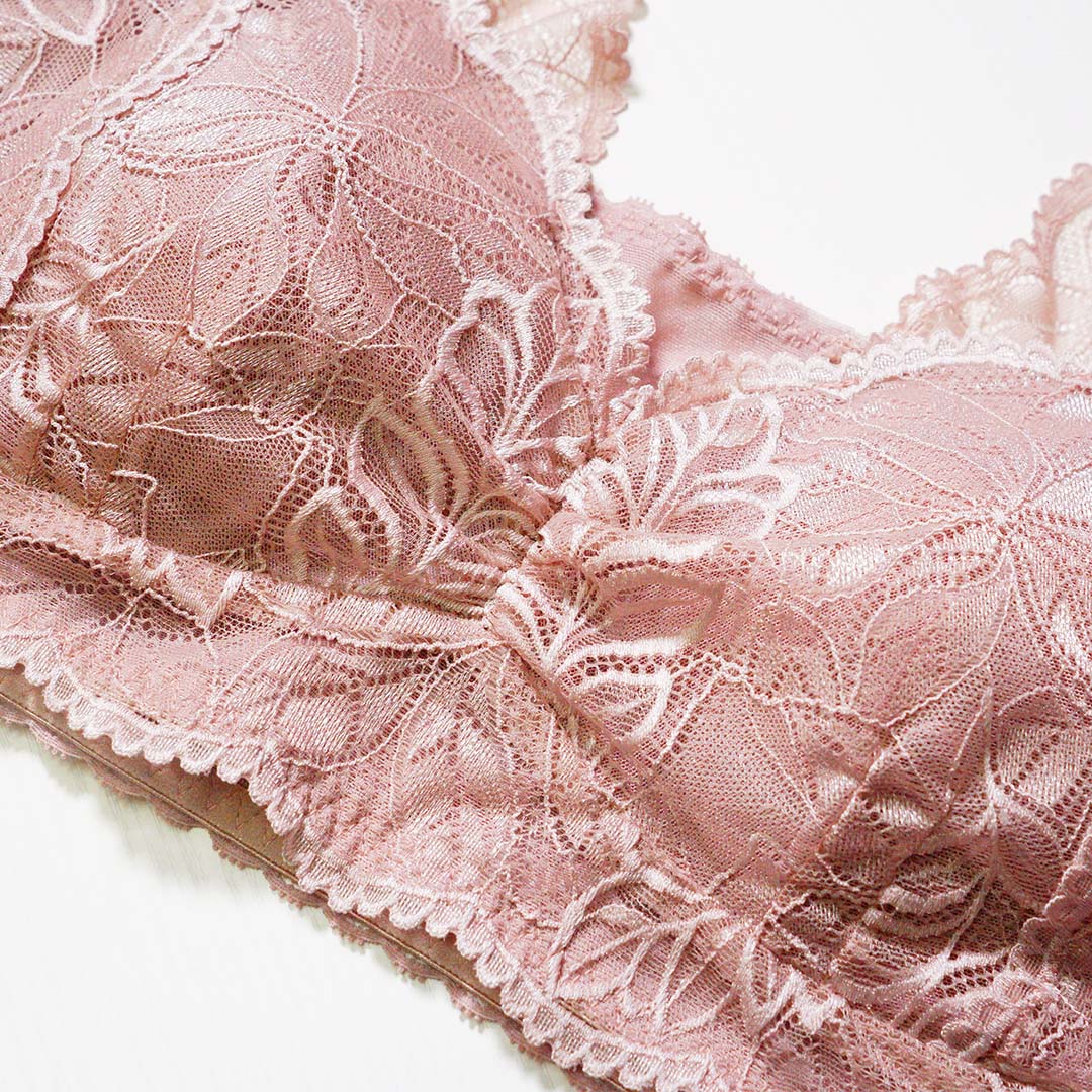 背心式驚艷蕾絲全罩無鋼圈睡眠舒適內衣