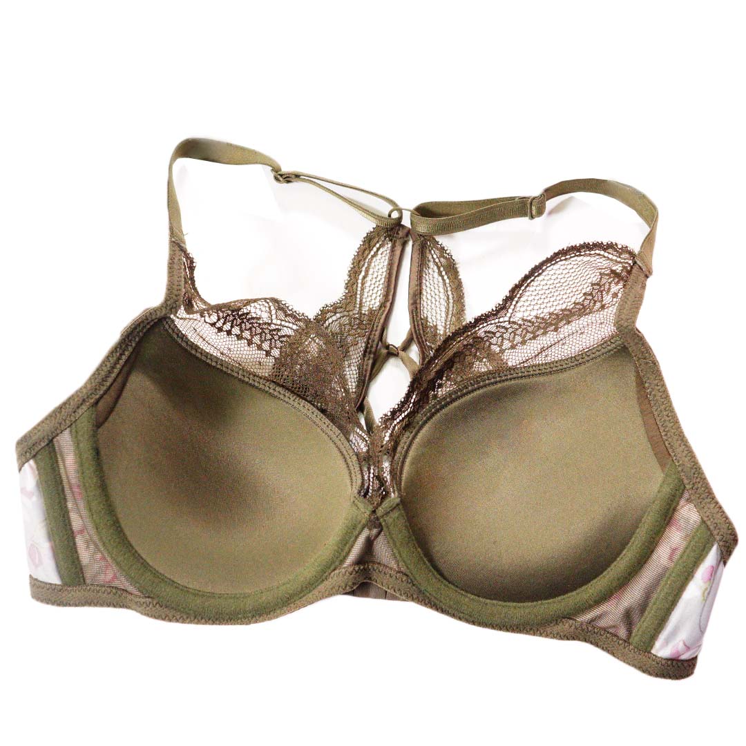 春夏新款緞面碎花，性感蕾絲聚攏內衣