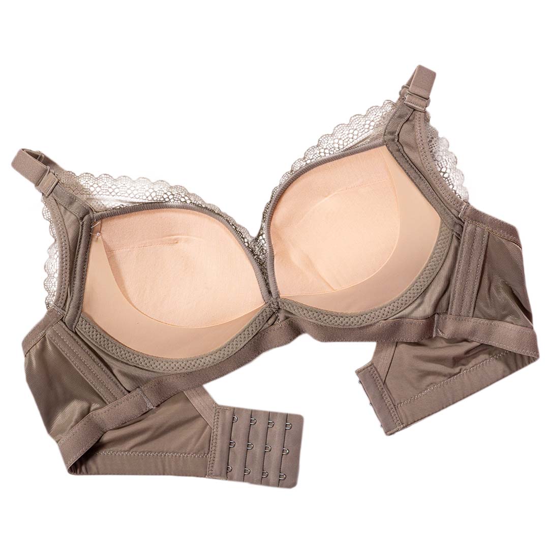 舒適嬰兒棉精緻雞心V字裝飾性感蕾絲杯面防副乳内衣