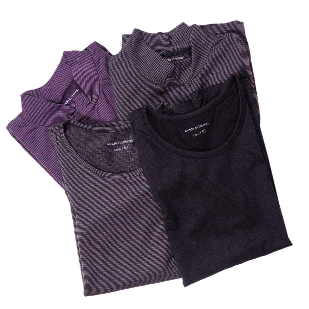 台灣製兒童吸濕保暖發熱衣-圓領款