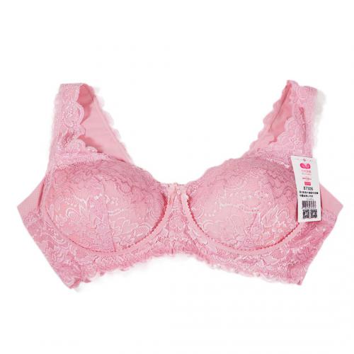 Deep V style beautiful back large repair bra for correcting uneven breasts with highly concentrated lace bralette underwear - Wireless