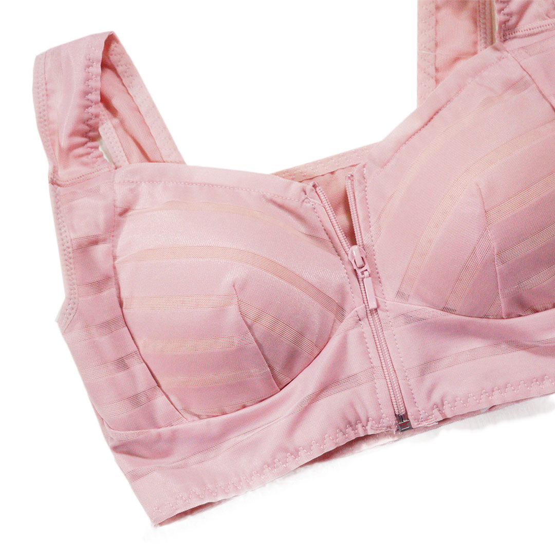 前拉鏈無鋼圈透氣大碼睡眠運動內衣