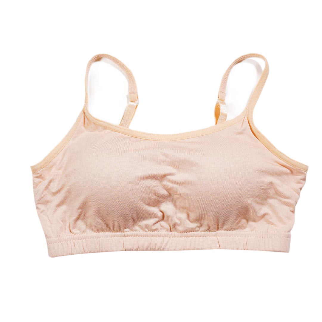 彈性莫代爾罩杯肩帶可調短小背心