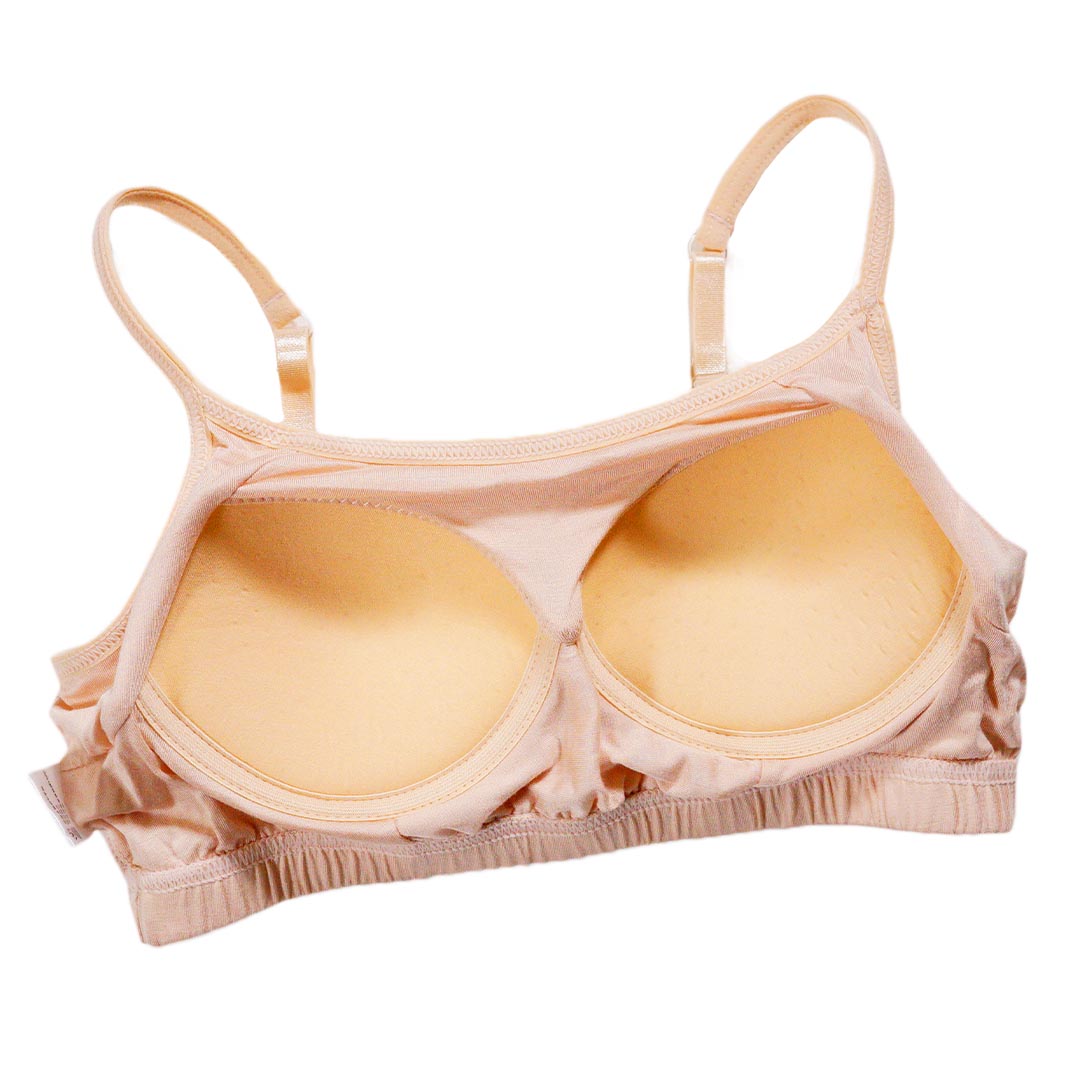 彈性莫代爾罩杯肩帶可調短小背心