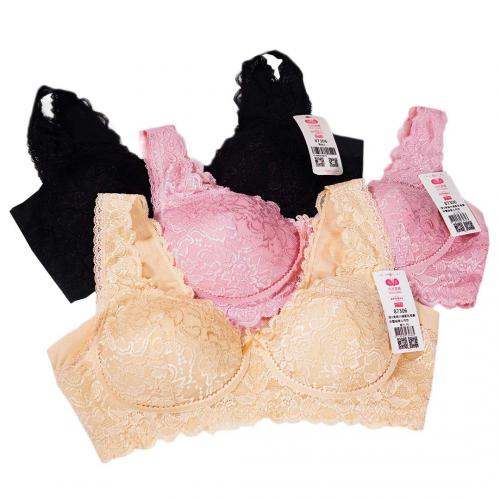 Deep V style beautiful back large repair bra for correcting uneven breasts with highly concentrated lace bralette underwear