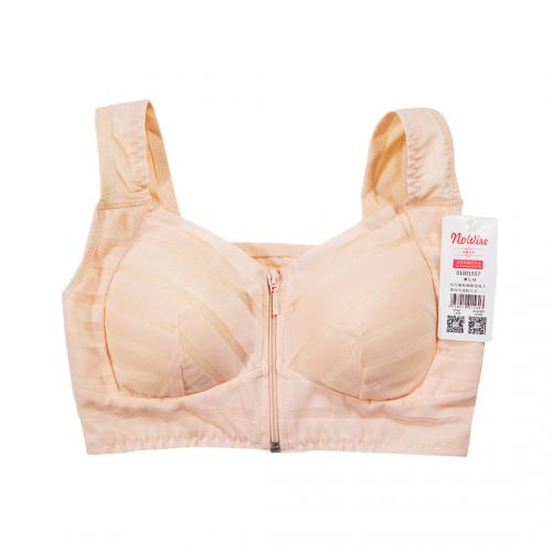 前拉鏈無鋼圈透氣大碼睡眠運動內衣