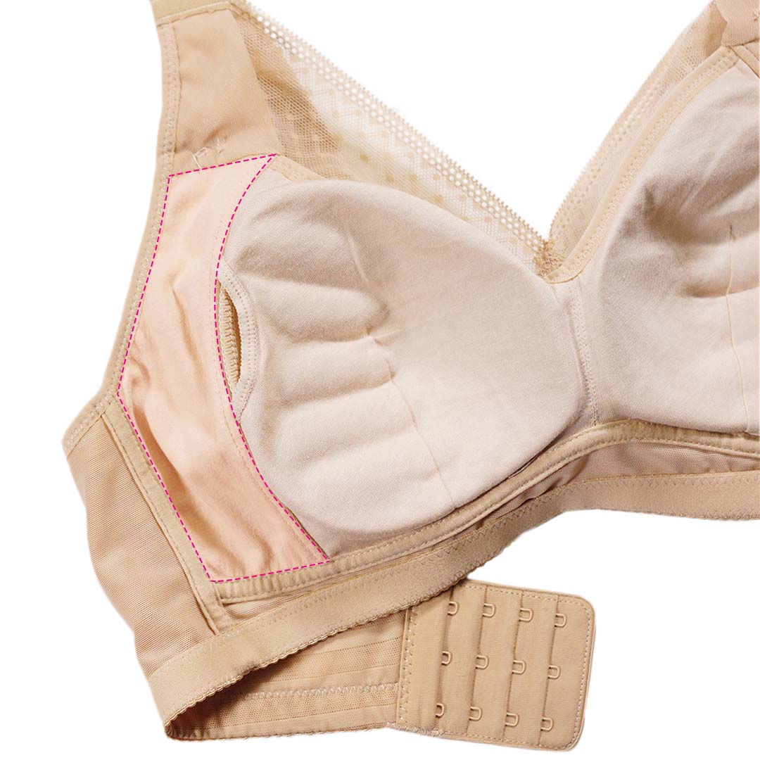 【無鋼圈大尺碼】寬肩帶大包覆修副乳無鋼圈內衣