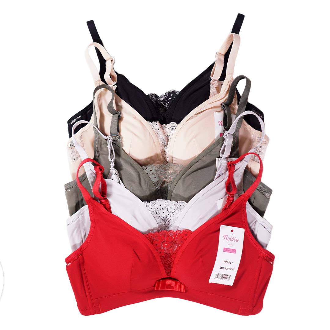 無鋼圈B杯中厚性感蕾絲美背舒適透氣內衣MM8936