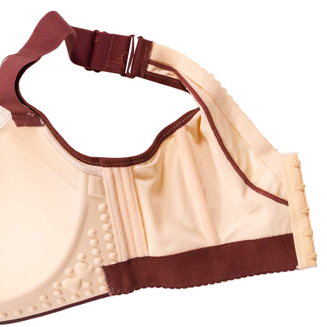 性感前扣蕾絲無鋼圈聚攏收副乳大胸顯小調整型內衣