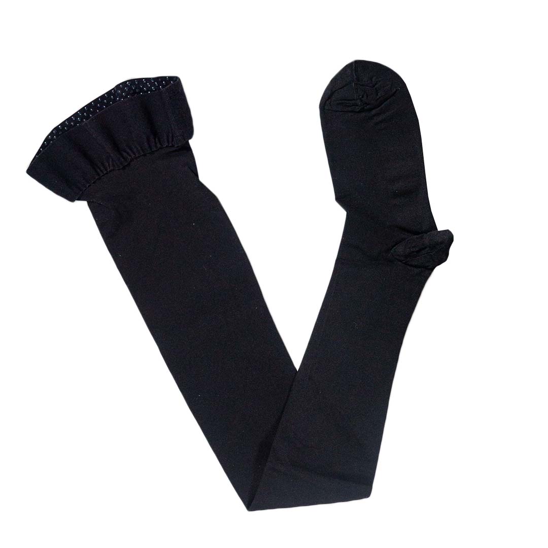 280D 矽膠粒防滑防靜脈曲張大腿襪 黑色