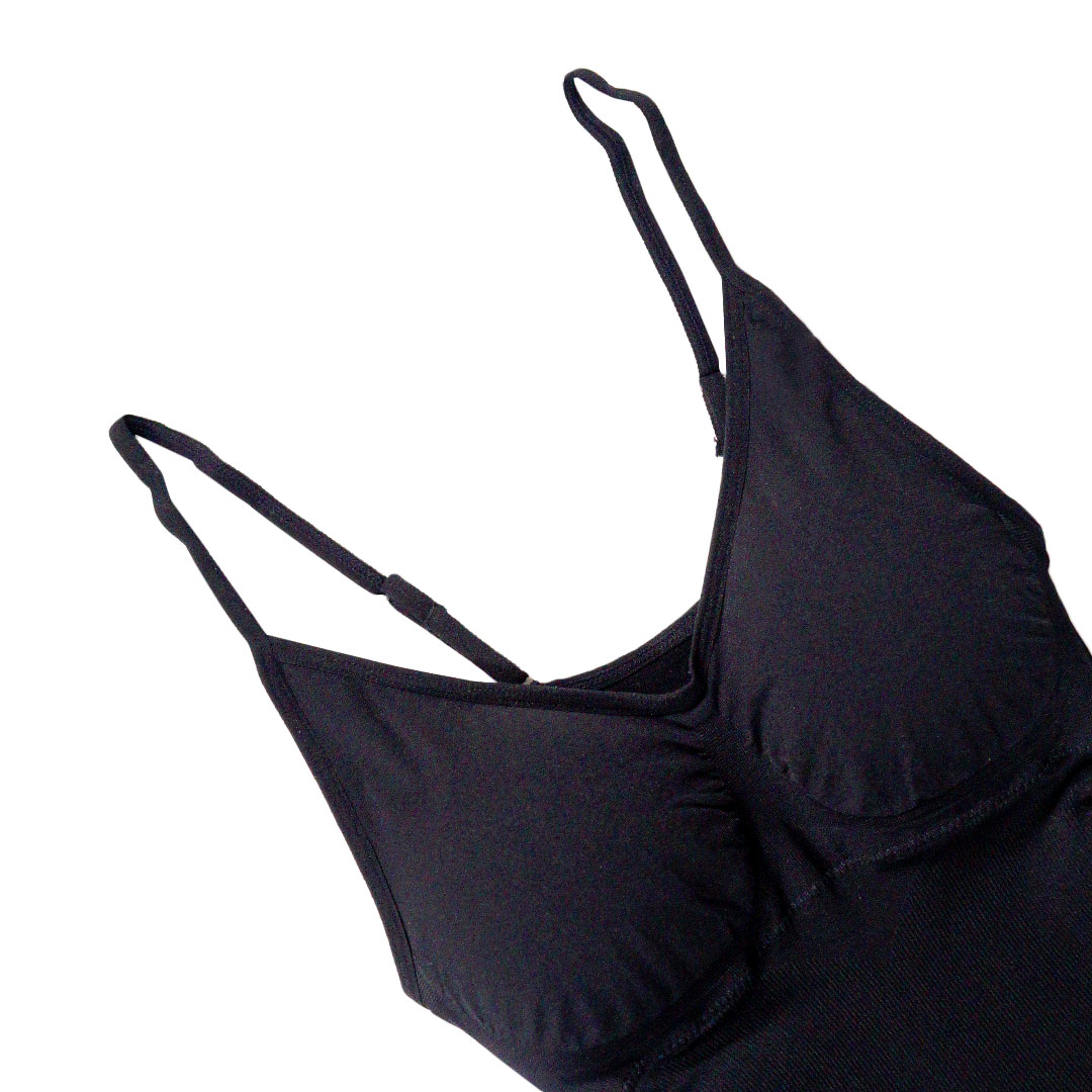 無鋼圈吊帶內附胸墊修身衣背心